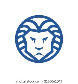signo vectorial de diseño de logotipo de león