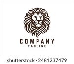 Lion logo design vector template. lion head logo design icon vector illustration