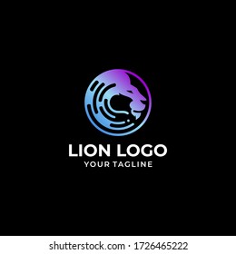 lion logo design vector template 