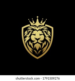 векторный дизайн логотипа льва 