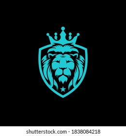 lion logo design vector template
