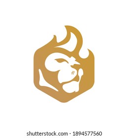 lion logo design vector template