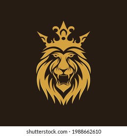 lion logo design vector template
