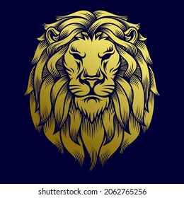 plantilla vectorial de diseño de logotipo de león