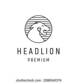 Diseño de logotipo de león Plantilla de vectores en el fondo blanco