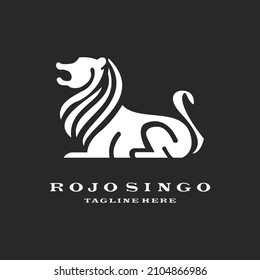 Plantilla vectorial de diseño de logotipo de león