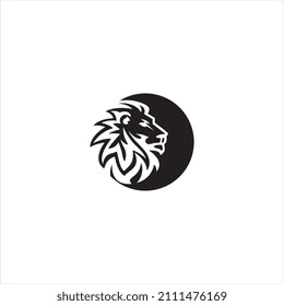 Lion logo design vector template illustration, featuring a bold and majestic style—ideal for sports teams, luxury brands, security services, or any business seeking a strong and regal brand identity.