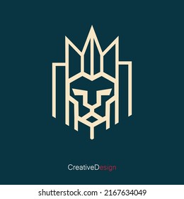 lion logo design vector template