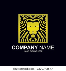 Lion logo design vector template. Jungle king logo.