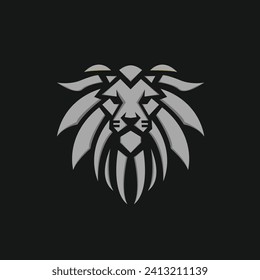 plantilla vectorial de diseño de logotipo de león