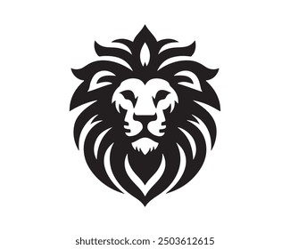 Plantilla de Vector de diseño de logotipo de león. Ilustración vectorial de icono de diseño de logotipo de cabeza de león