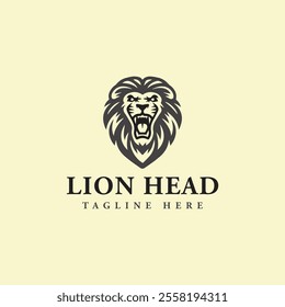 Lion logo design vector template. lion head logo design icon vector illustration