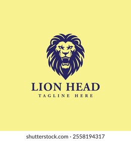 Lion logo design vector template. lion head logo design icon vector illustration