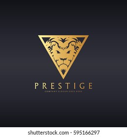 Lion logo. Elegant lion logotype 