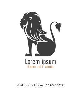 Lion logo, emblem design isolated on white background. vector illustration