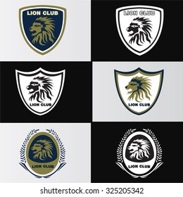 Lion logo emblem template for business design. Vector Vintage Design Element.