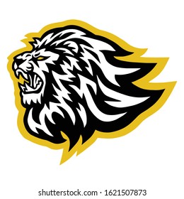 Lion Logo Esports Sport Mascot Vector Line Art Illustration Design