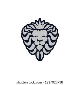 Lion logo. Lion head with crown - vector illustration, emblem design. Universal company symbol. Heraldic premium logo icon sign.