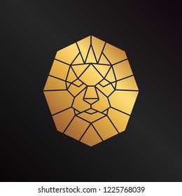 Lion logo. Lion head with crown - vector illustration, emblem design. Universal company symbol. Heraldic premium logo icon sign.