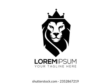 lion logo, lion head, lions, roaring lion