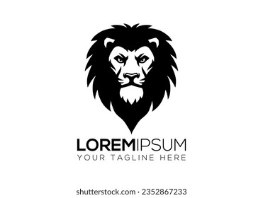 lion logo, lion head, lions, roaring lion