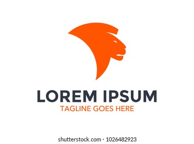 lion logo. lion head. vector illustration. editable. minimalist