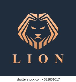 Lion logo. Lion head vector template. Head logo. Lion icon. King of jungle. Animal logo. Business logo. Emblem vector.