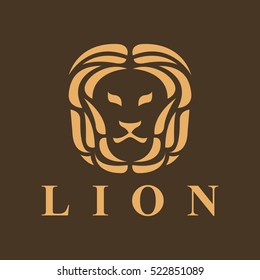Lion logo. Lion head vector template. Head logo. Lion icon. King of jungle. Animal logo. Business logo. Emblem vector.