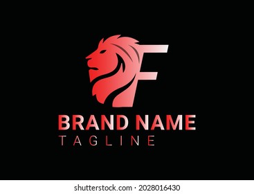 Logo del león y plantilla de diseño de iconos 2