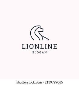 Lion logo icon design template vector illustration