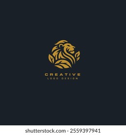 Lion logo icon flat vector design