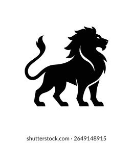 Lion logo icon silhouette vector illustration