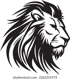 lion logo illustration, lion head tattoo, lion head vector