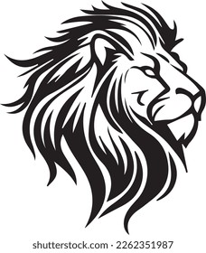 lion logo illustration, lion head tattoo, lion head vector