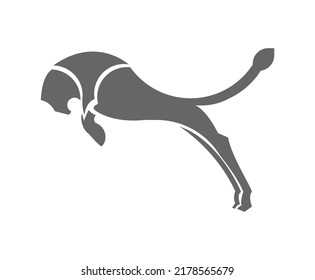 logo de león saltando sobre presa