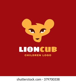 lion logo. Kid