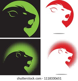 Lion logo, Leo icon, vector art