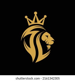 lion logo with letter SL concept