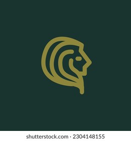 Lion logo line art suitable for any kind of industry