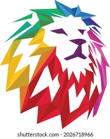Lion Logo Low Poly Template