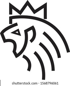 Lion Logo Mark, Vector Icon