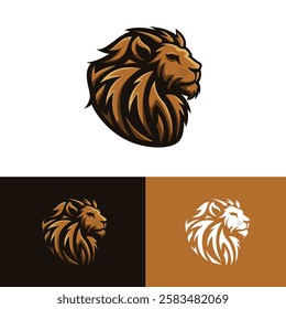 lion logo mascot design vector illustration