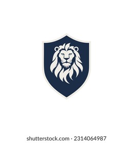 inspiración de diseño de ilustraciones vectoriales con logotipo de león 