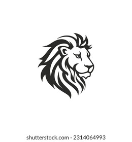 inspiración de diseño de ilustraciones vectoriales con logotipo de león 