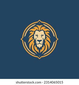 inspiración de diseño de ilustraciones vectoriales con logotipo de león 