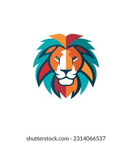 inspiración de diseño de ilustraciones vectoriales con logotipo de león 