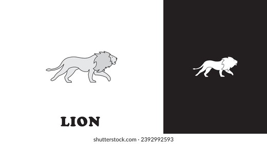 Lion logo with minimalistic design,head logo