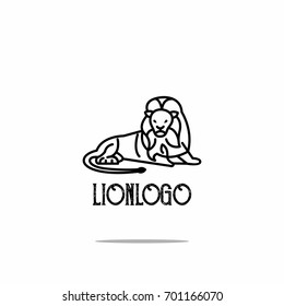 lion logo monoline 