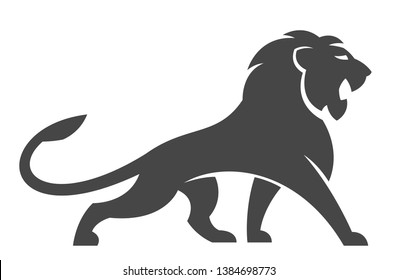 Lion logo on a white background