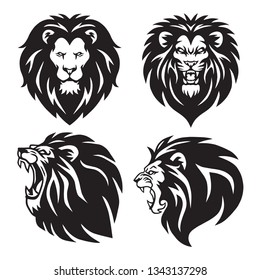 Lion Logo Set Collection. Premium Design Vector Illustration Pack